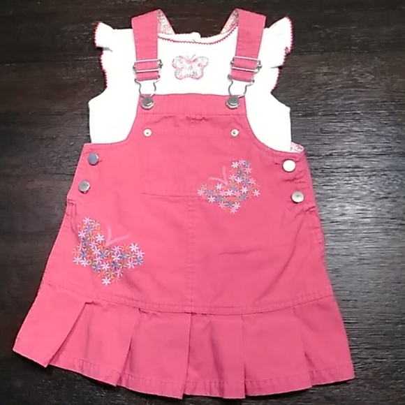 Sweet Other - Overall dress w/matching onsie. Size 3T.